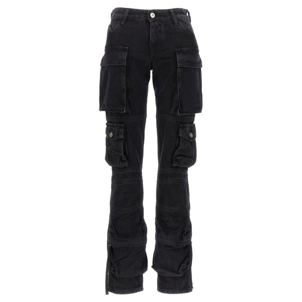 The Attico Black Cotton Cargo Women's Pants